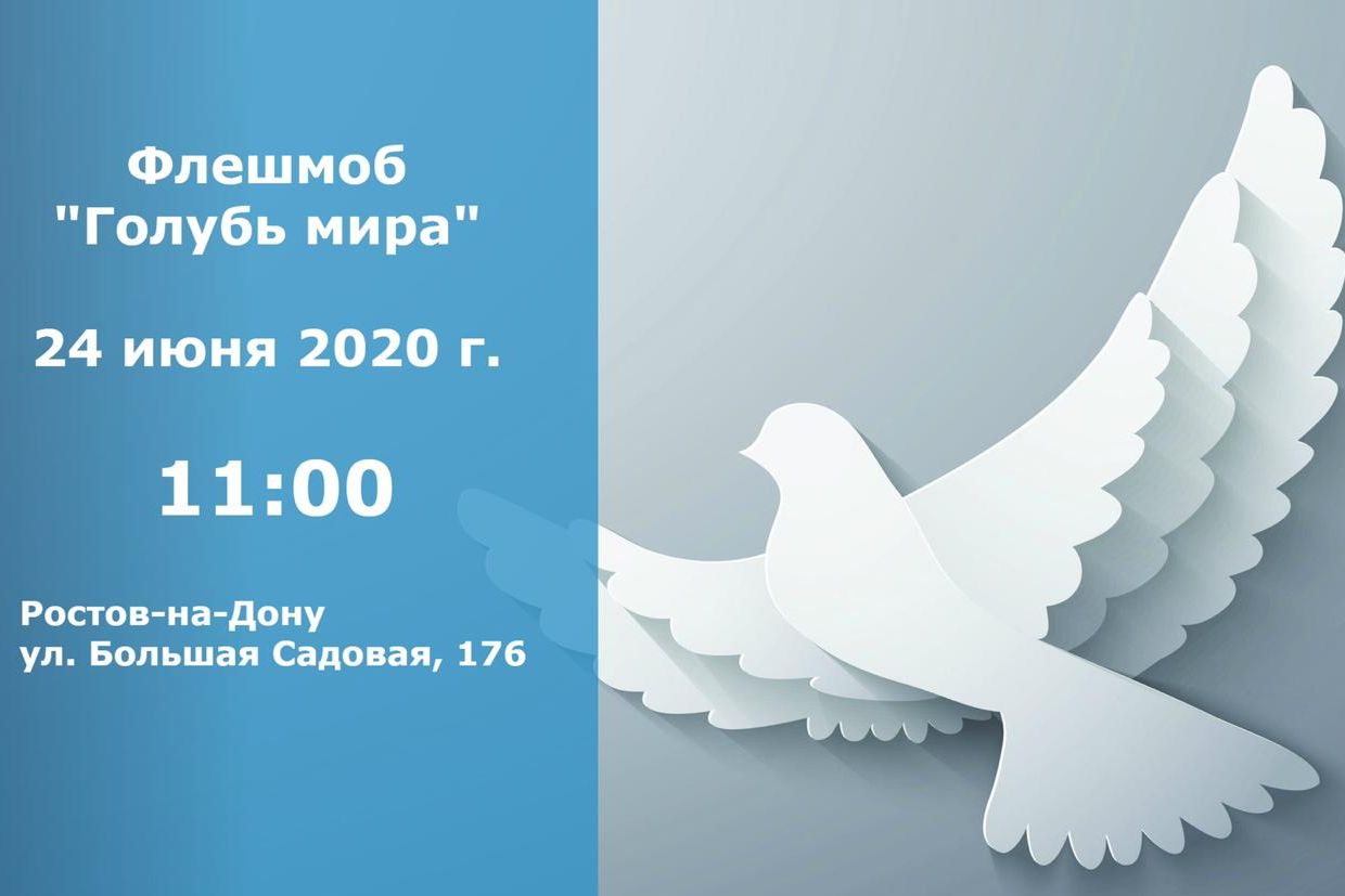 ДОН24 - Присоединиться смогут все: в Ростовской области впервые пройдет  флешмоб «Голубь мира»