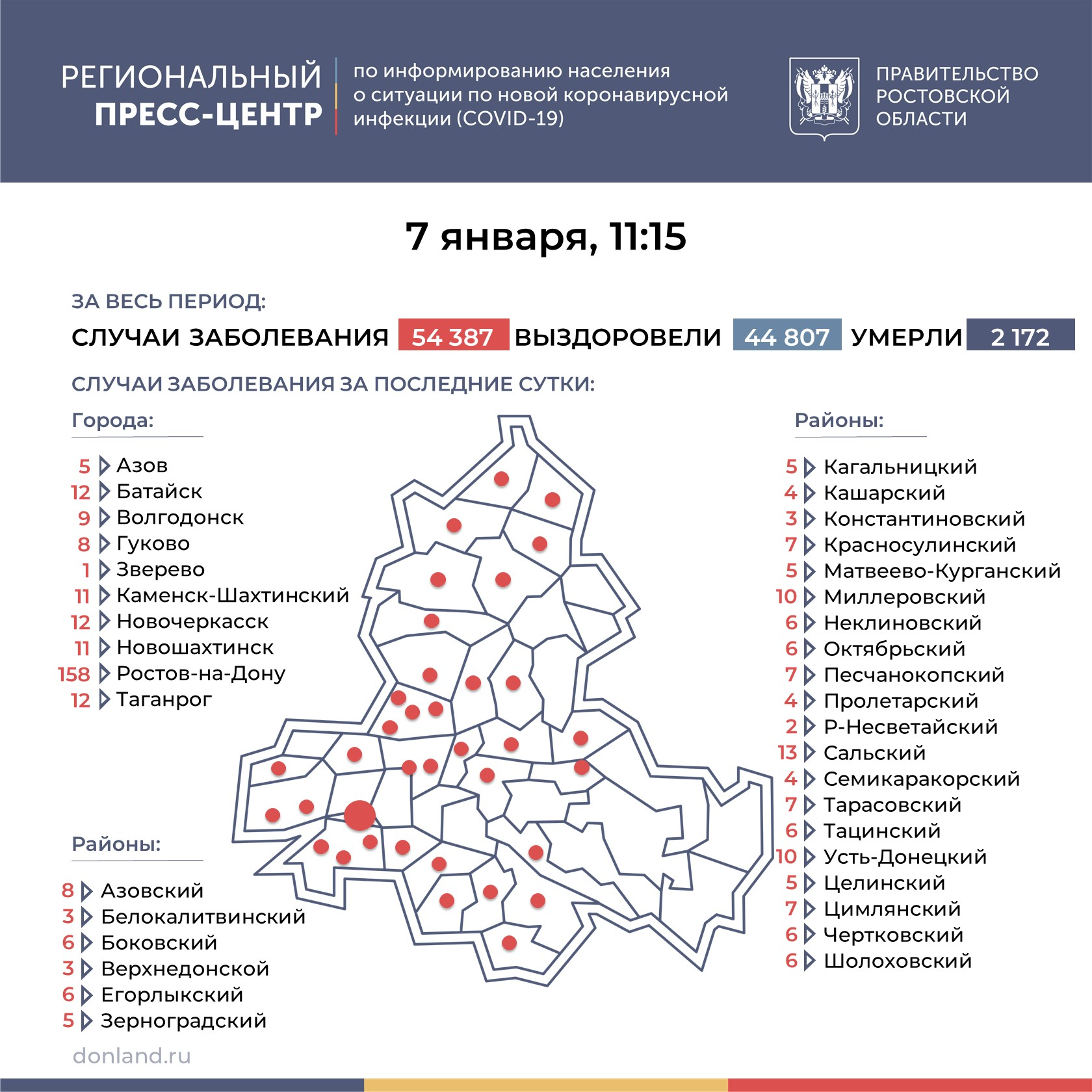 ДОН24 - Ростов и Сальский район – в лидерах: опубликованы данные о  заражении COVID-19 в муниципалитетах