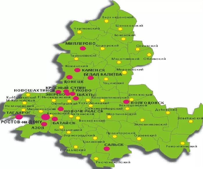 Карта сальского района ростовской области подробная с городами