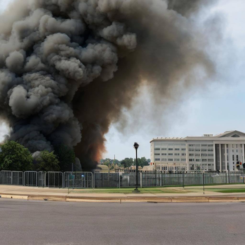 ДОН24 - Соцсети: мощный взрыв прогремел у здания Пентагона в США