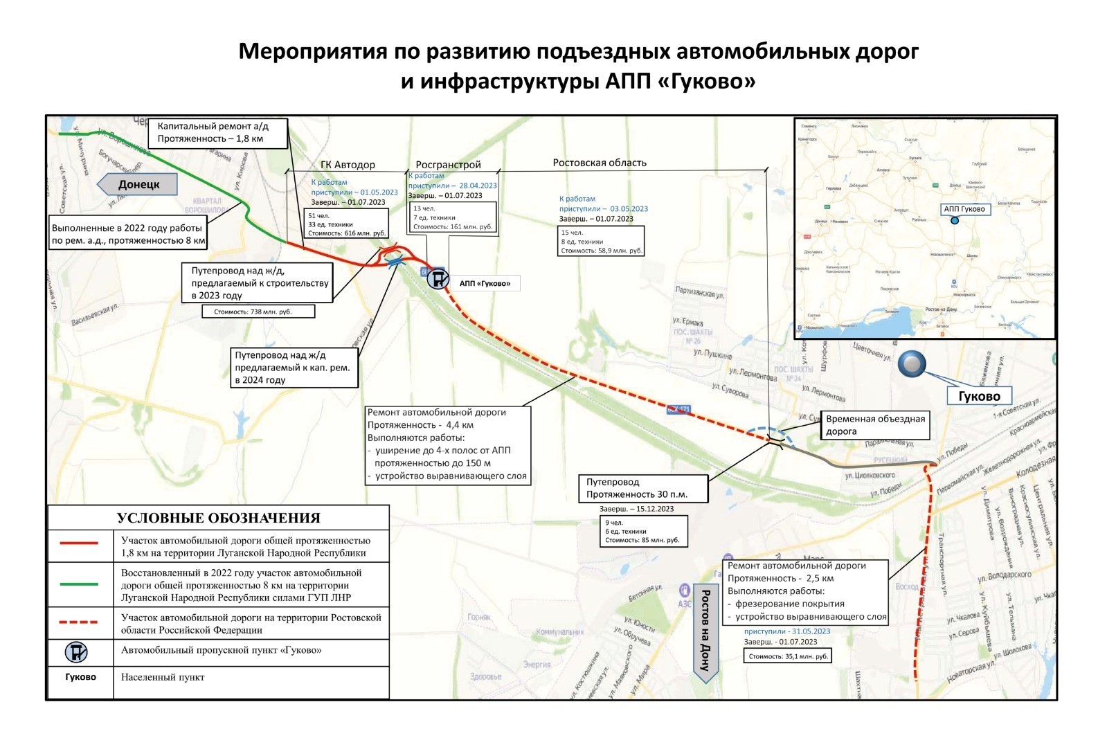 Гуково пункт пропуска карта